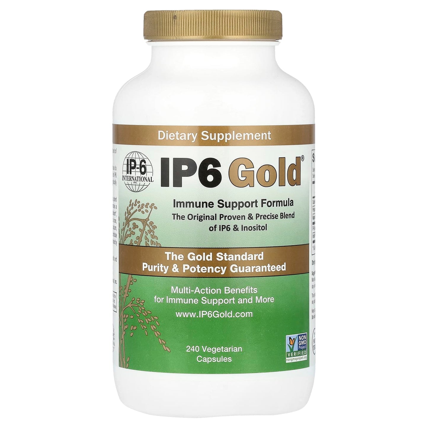 Boost Immune System with IP6 Gold, 240 Veg Caps by IP-6 International - Image 1