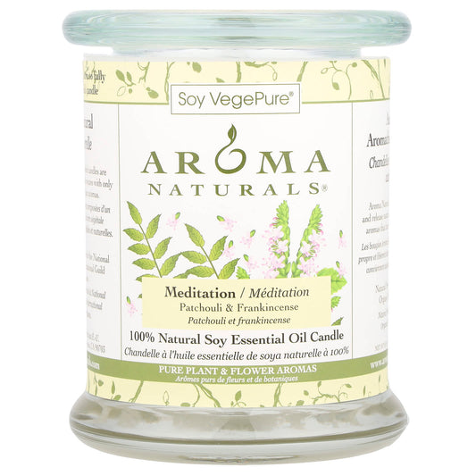 Soy VegePure&reg; Patchouli &amp; Frankincense Natural Soy Pillar Candle - Image 1