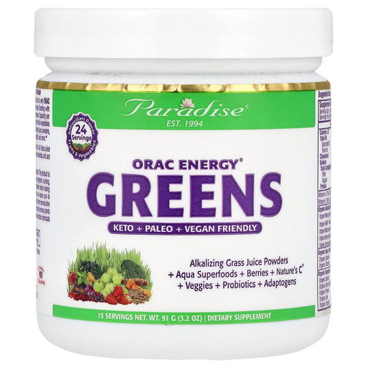 Paradise Herbs, ORAC Energy® Greens, 3.2 oz (91 g) - Image 1
