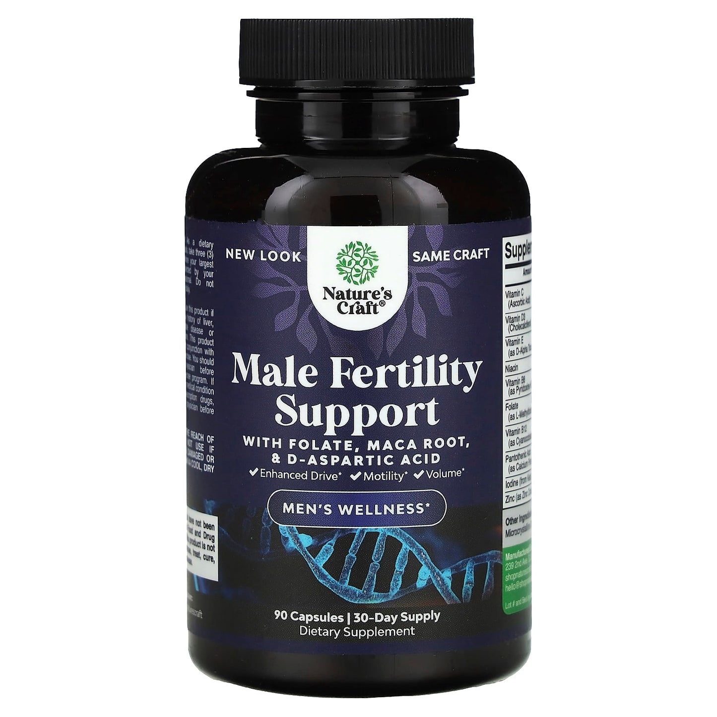 Nature's Craft, Male Fertility Support, 90 Capsules - Image 1