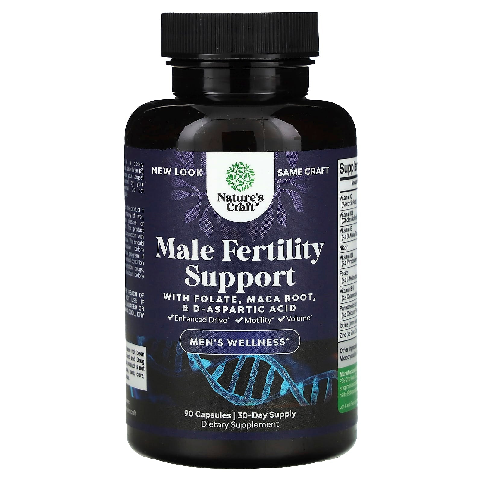 Nature's Craft, Male Fertility Support, 90 Capsules - Image 1