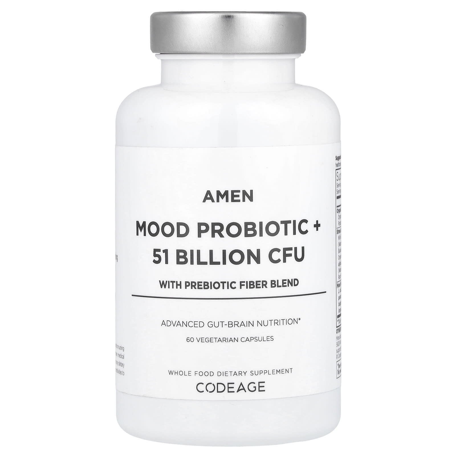 CodeAge Mood Probiotics 60 Vegetarian Capsules for Gut Health - Image 1