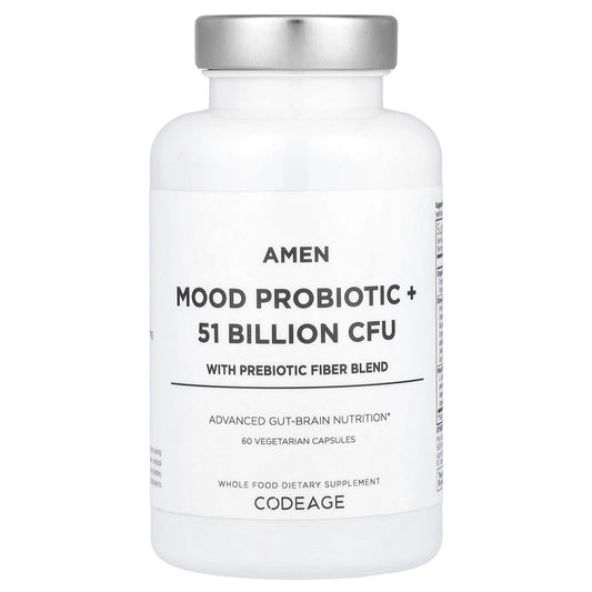 CodeAge Mood Probiotics 60 Vegetarian Capsules for Gut Health - Image 1