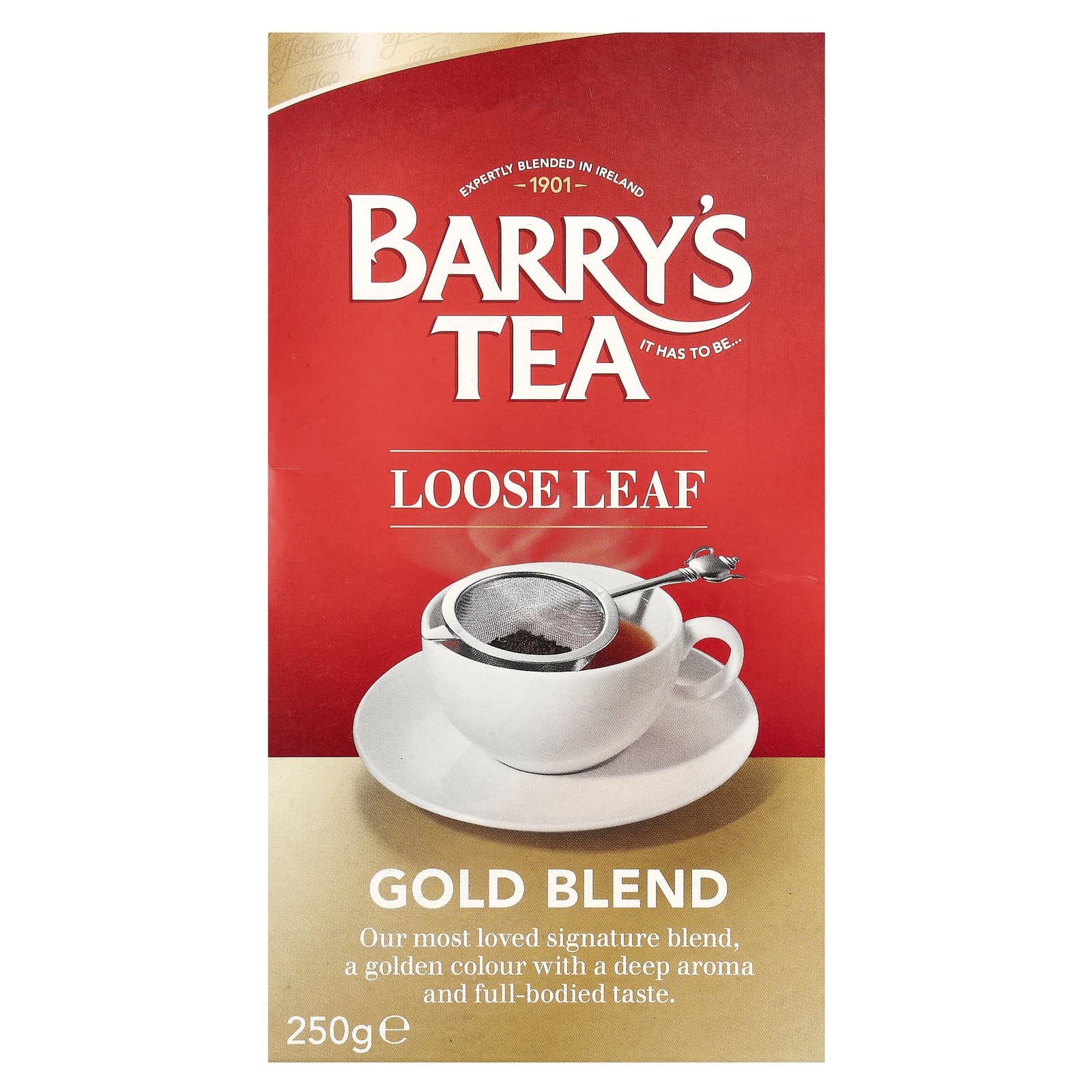 Barry's Tea Gold Blend Loose Leaf, 100% Rainforest Alliance Certified, 250g - Image 1