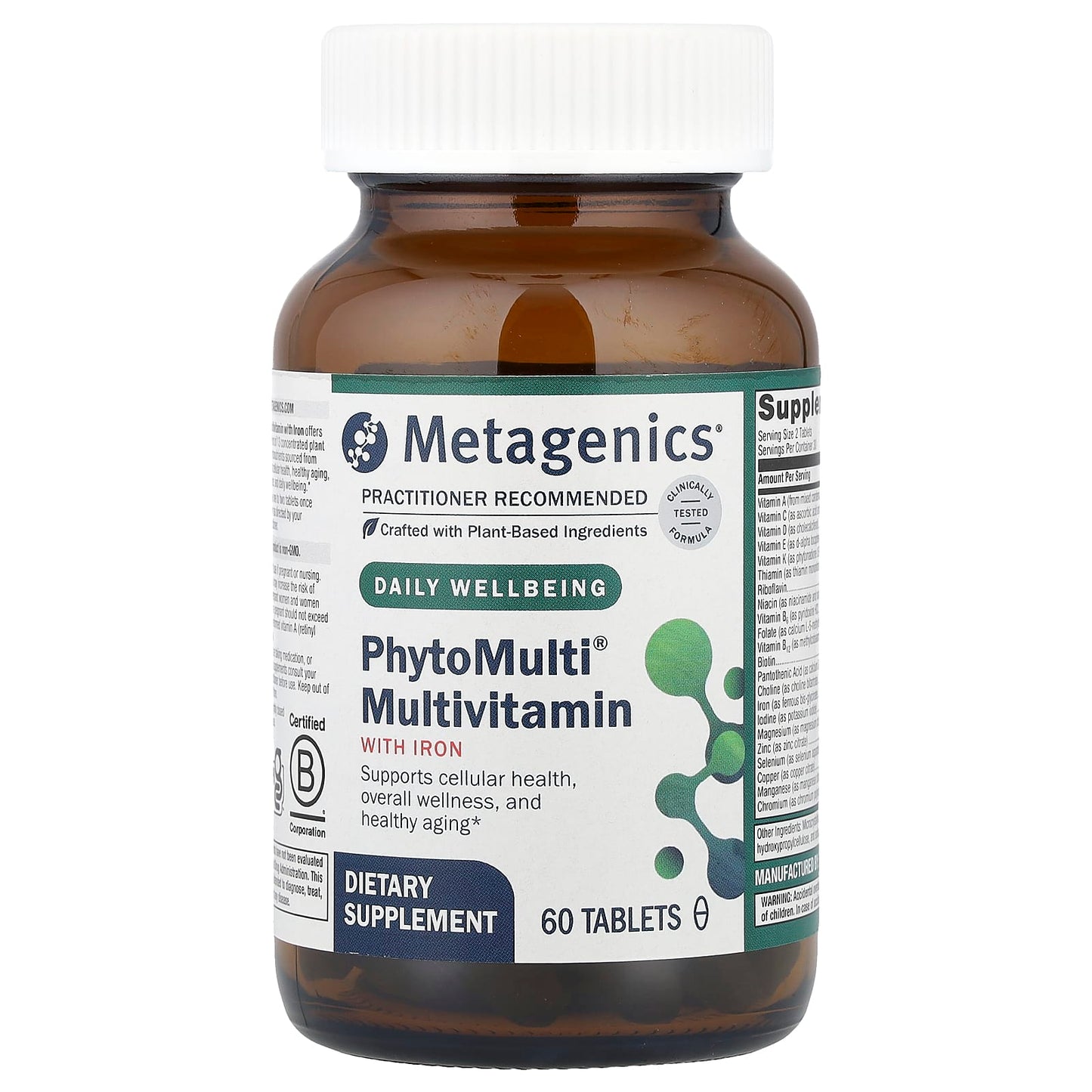 Metagenics, PhytoMulti® Multivitamin with Iron, 60 Tablets - Image 1