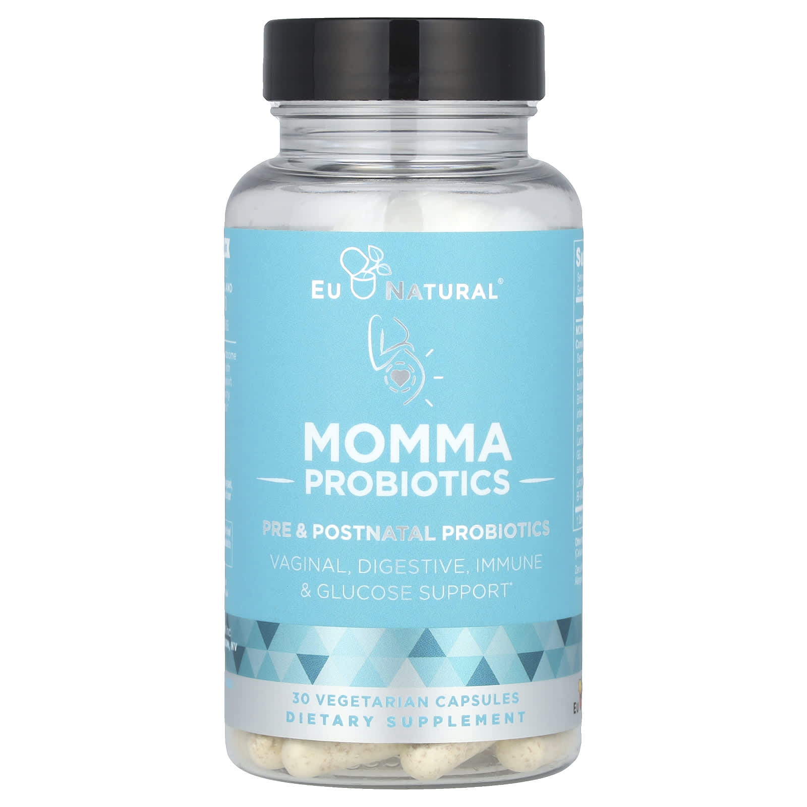 Pre & Postnatal Probiotics for Mom - 30 Veg Capsules with EU Natural - Image 1