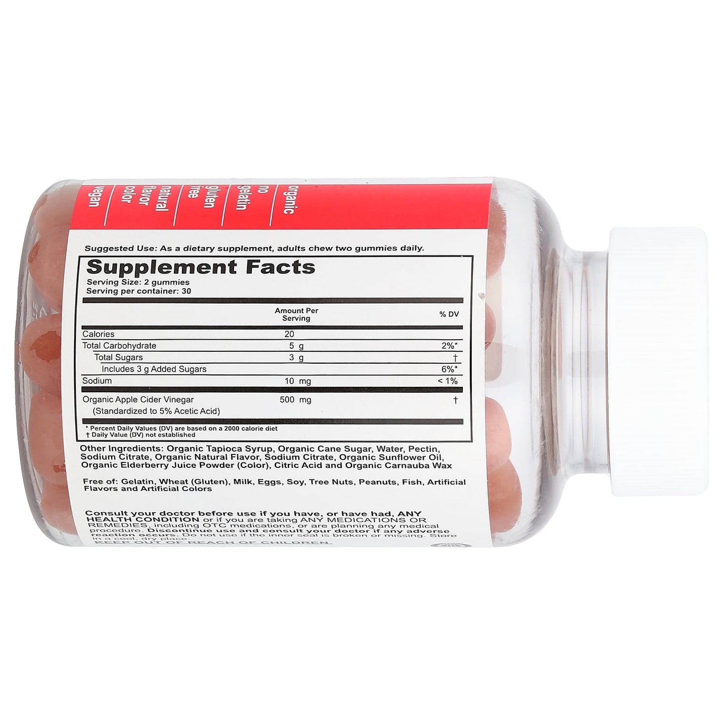 T-RQ, Adult Gummy, Apple Cider Vinegar, 60 Gummies - Image 2