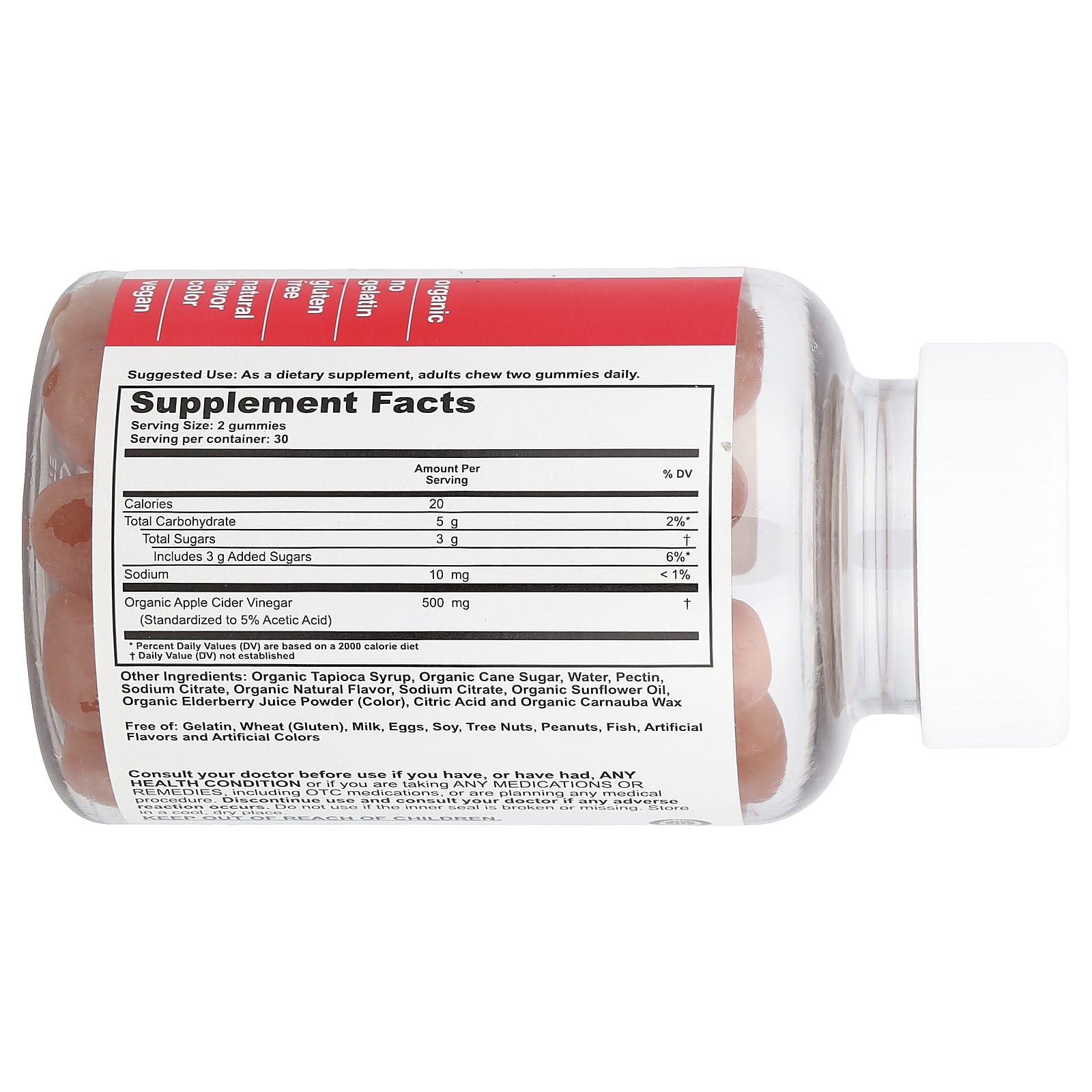 T-RQ, Adult Gummy, Apple Cider Vinegar, 60 Gummies - Image 2