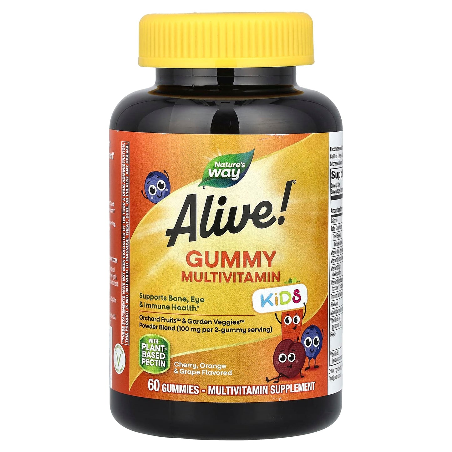 Nature's Way, Alive! Kids, Gummy Multivitamin, Cherry, Orange & Grape , 60 Gummies - Image 1