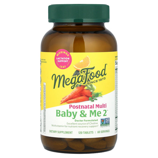 MegaFood, Baby & Me 2™, Postnatal Multi, 120 Tablets - Image 1