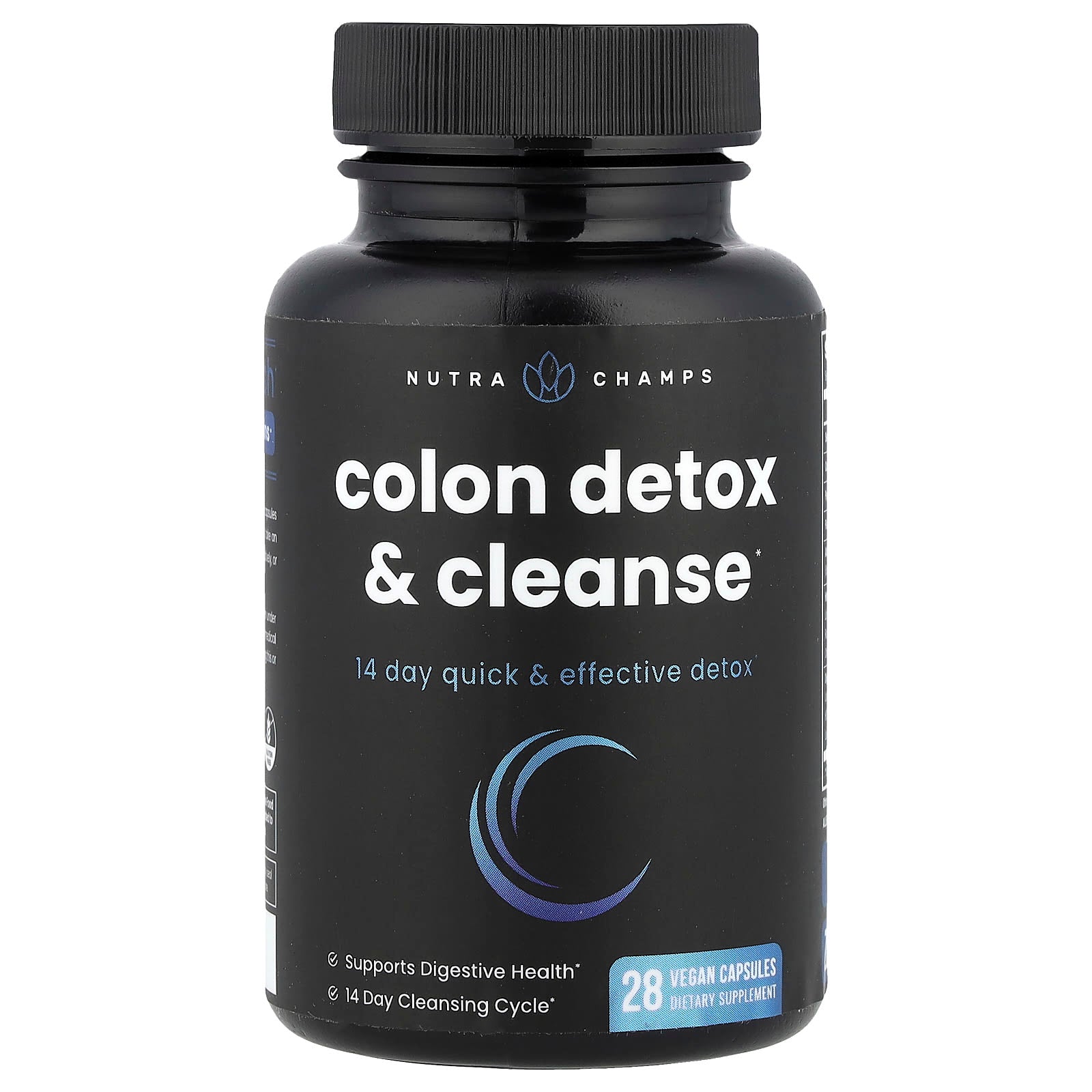 NutraChamps, Colon Detox & Cleanse, 28 Vegan Capsules - Image 1