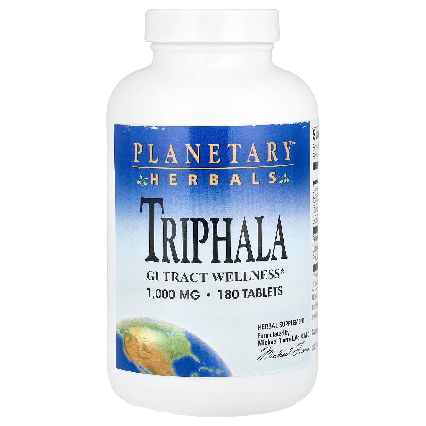 Planetary Herbals, Triphala, 180 Tablets (1,000 mg per Tablet) - Image 1
