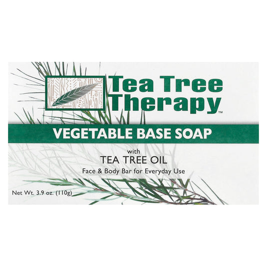 Tea Tree Therapy, Vegetable Base Bar Soap with Tea Tree Oil, 1 Bar, 3.9 oz (110 g) - Image 1