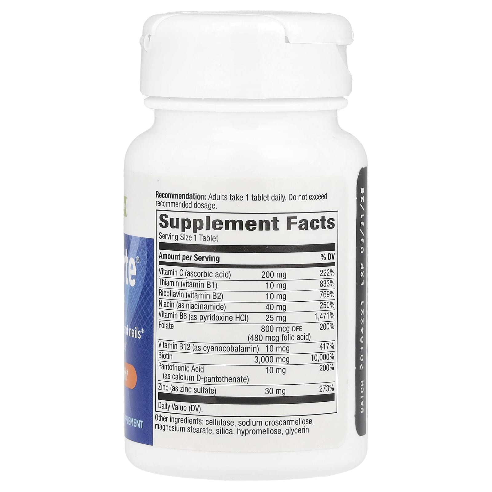 Nature's Way, Biotin Forte® with Zinc, 3 mg, 60 Tablets - Image 2