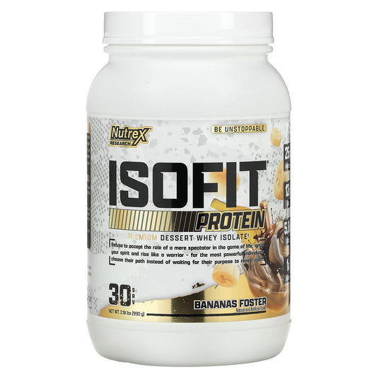 Nutrex Research, IsoFit Protein, Bananas Foster, 2.18 lbs (990 g) - Image 1