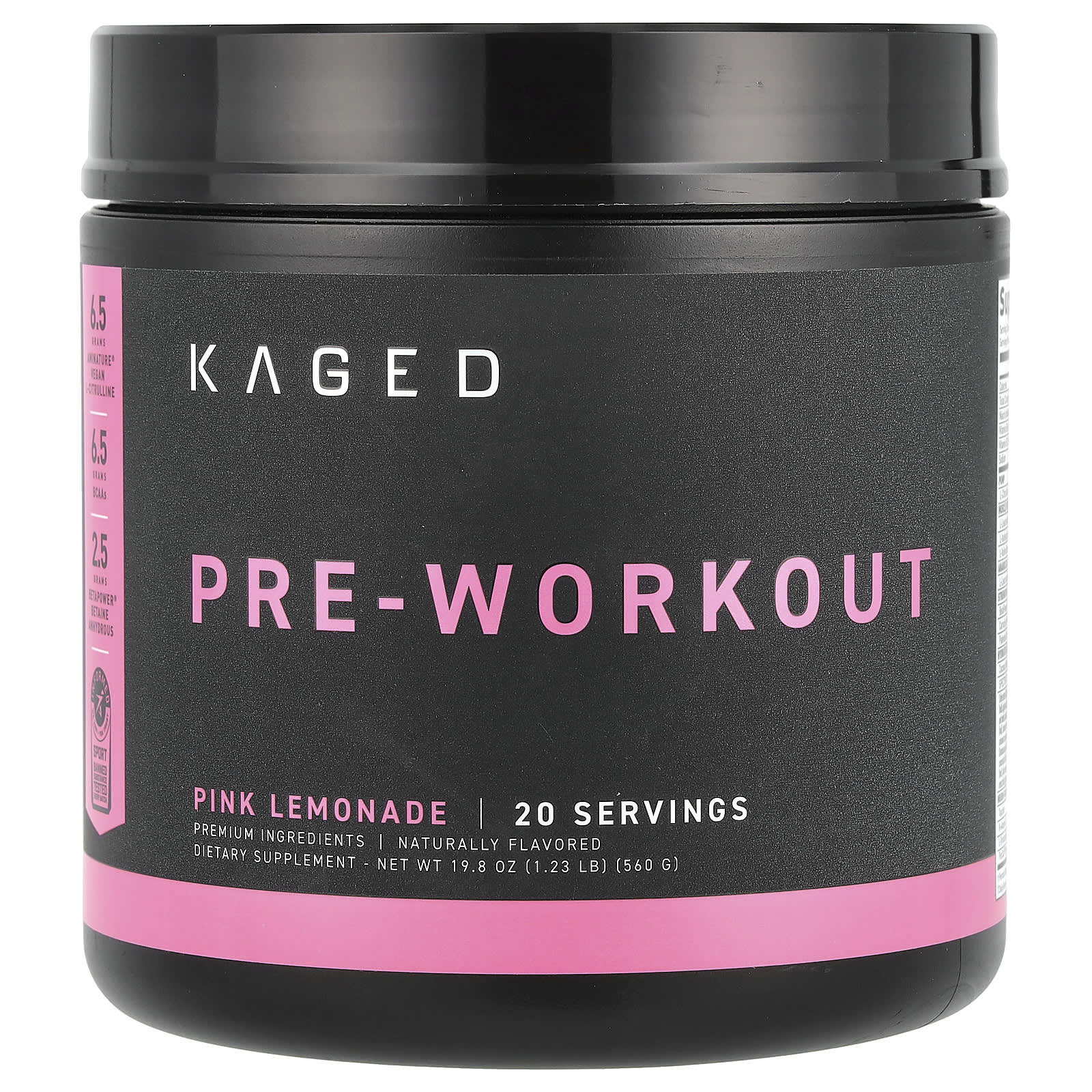 Kaged Pink Lemonade Pre-Workout Supplement 1.23 lb - Image 1