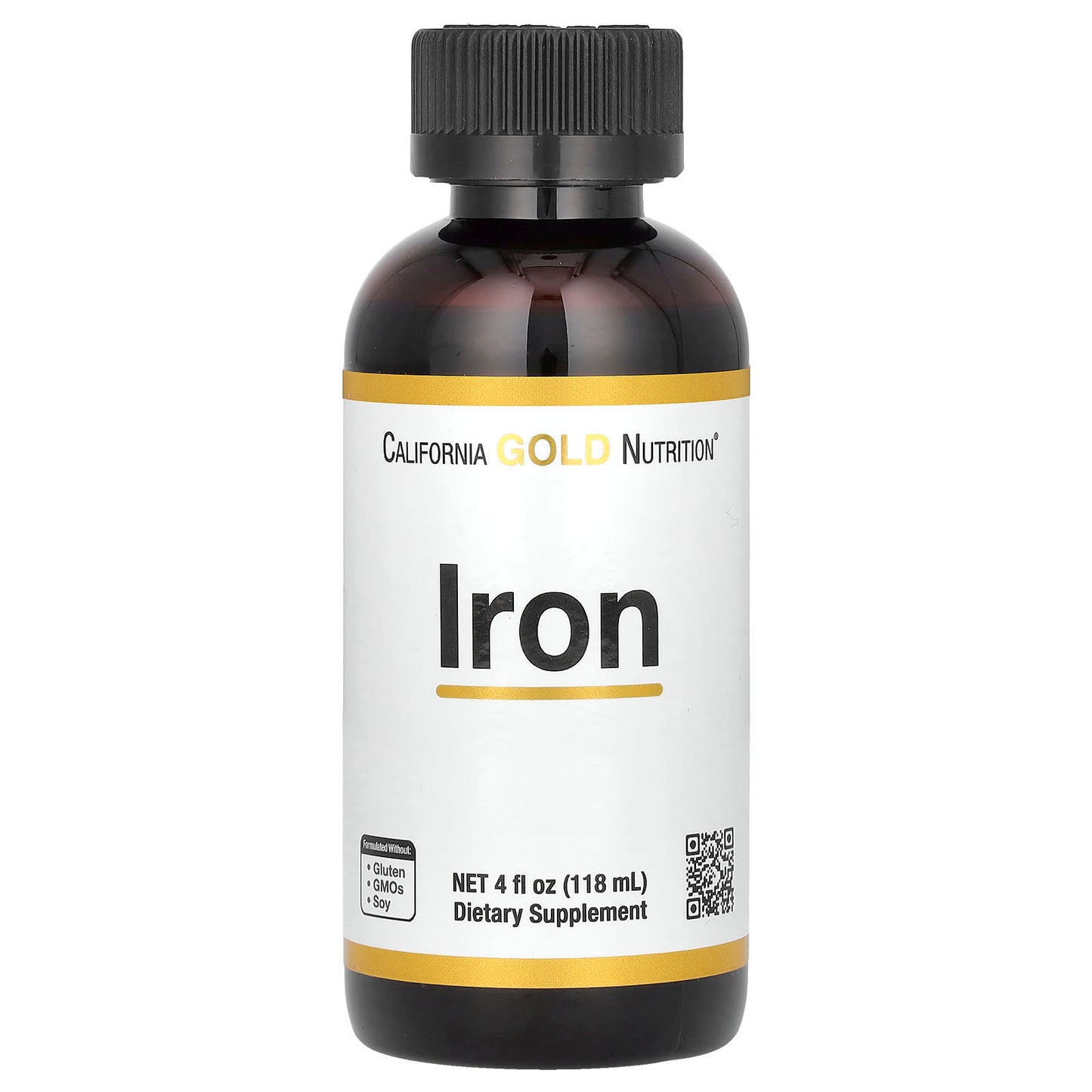 California Gold Nutrition Iron Supplement Liquid, Vegan & Vegetarian Friendly - Image 1