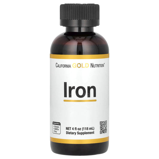 California Gold Nutrition Iron Supplement Liquid, Vegan & Vegetarian Friendly - Image 1