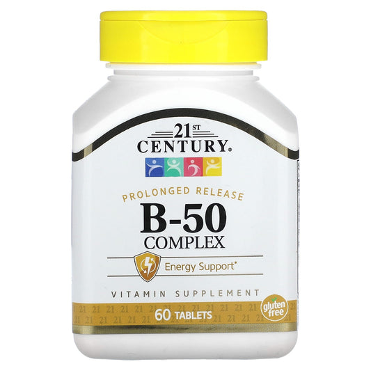 21st Century B-50 Complex Prolonged Release Supplement, 60 Tablets, Gluten Free - Image 1