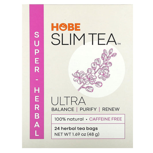 <b>Hobe Labs Ultra Slim Tea</b> | 100% Natural, Caffeine Free, 24 Herbal Tea Bags - Image 1
