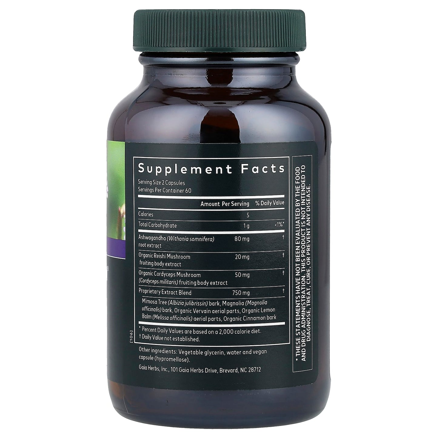 Gaia Herbs Adrenal Health Nightly Restore 120 Vegan Liquid Phyto-Caps - Image 2