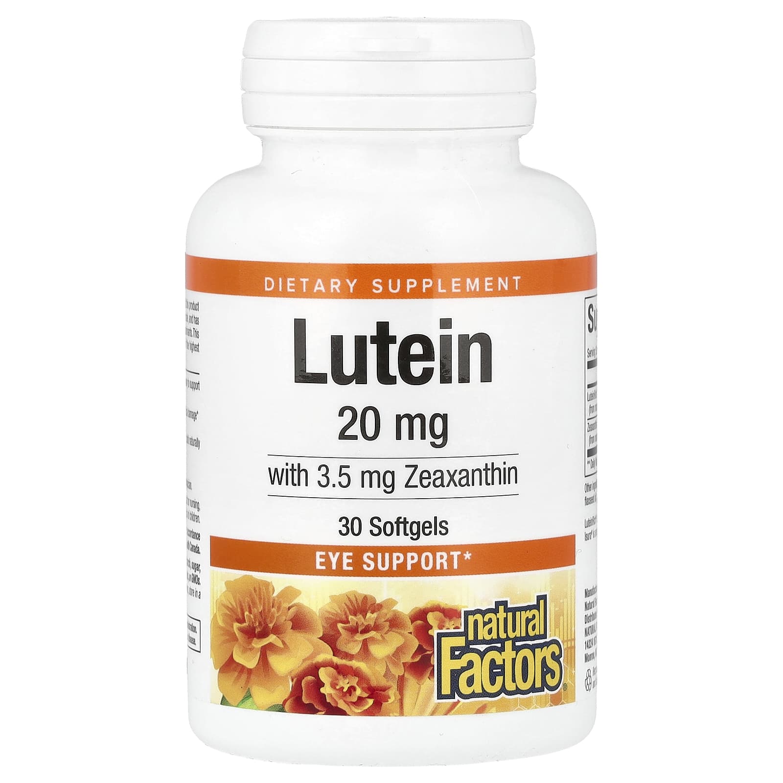 Natural Factors, Lutein, 20 mg , 30 Softgels - Image 1