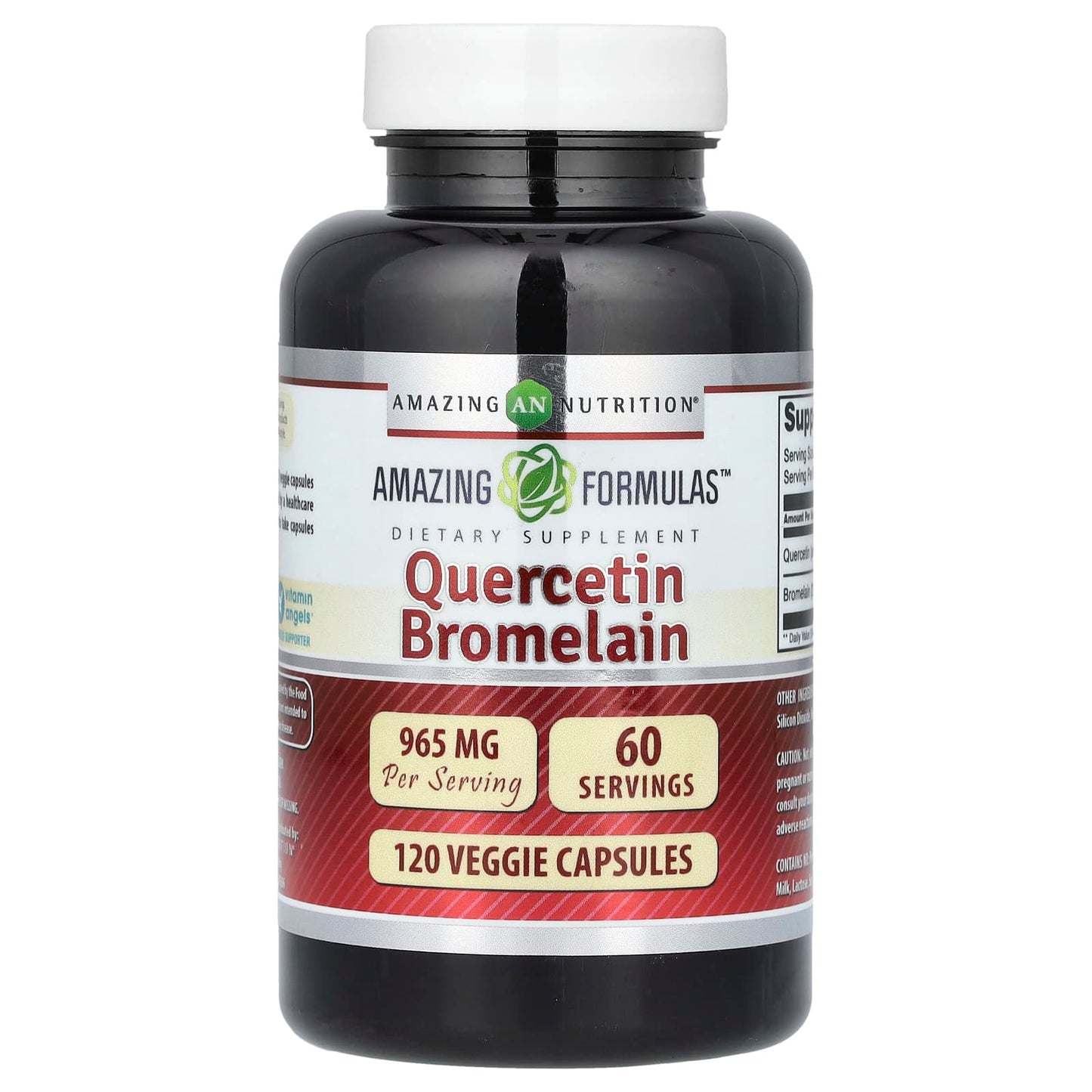 Quercetin Bromelain Supplement for Inflammation & Immunity - 120 Capsules - Image 1
