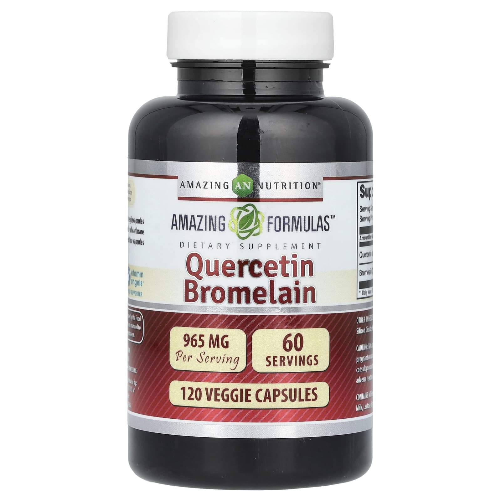 Quercetin Bromelain Supplement for Inflammation & Immunity - 120 Capsules - Image 1