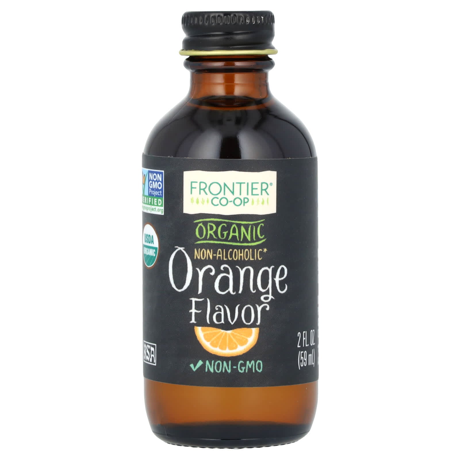 Organic Orange Flavor by Frontier Co-op - 2 fl oz (59 ml) - Image 1