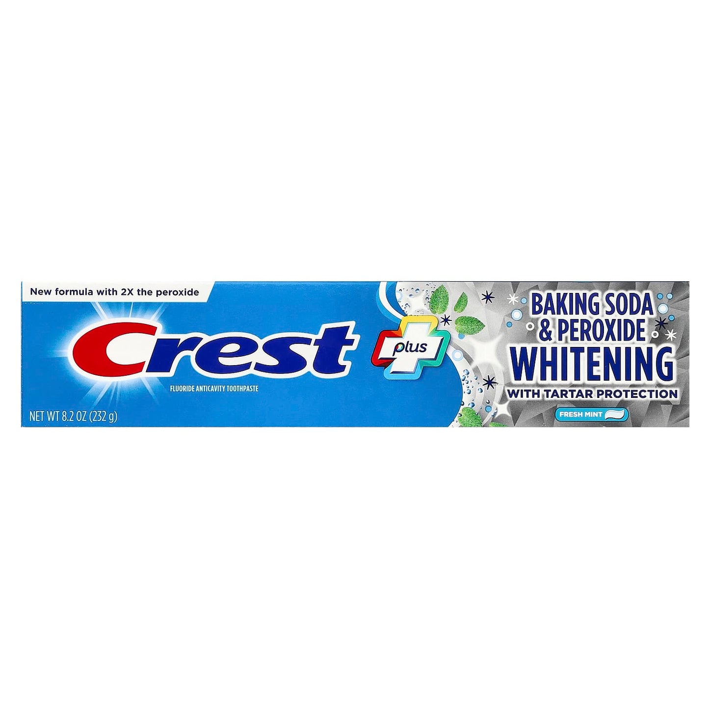 Crest Plus Fluoride Toothpaste for Whiter Teeth - Fresh Mint - Image 2