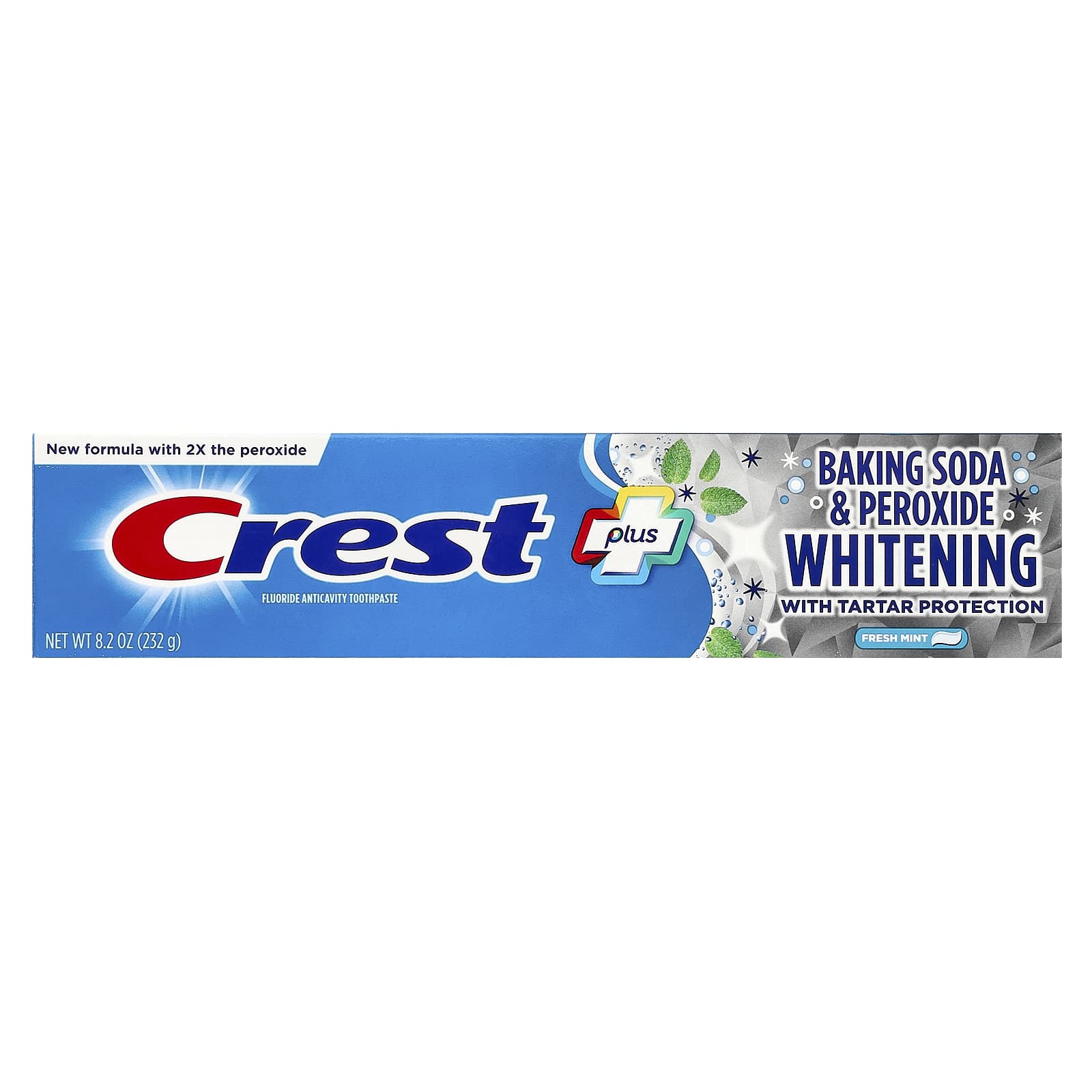 Crest Plus Fluoride Toothpaste for Whiter Teeth - Fresh Mint - Image 2