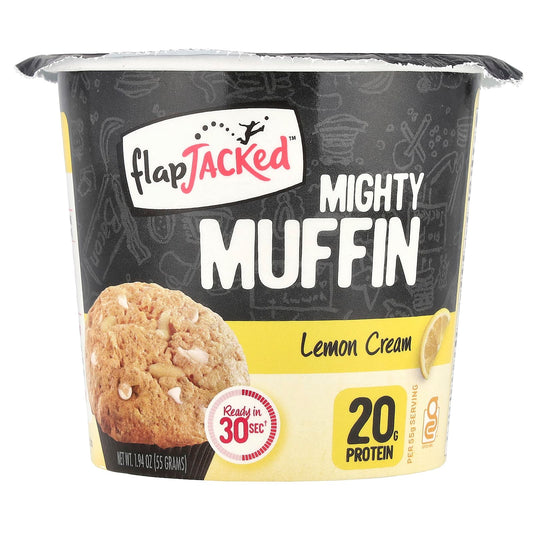 FlapJacked Lemon Cream Mighty Muffins - 20g Protein, Gluten-Free - Image 1