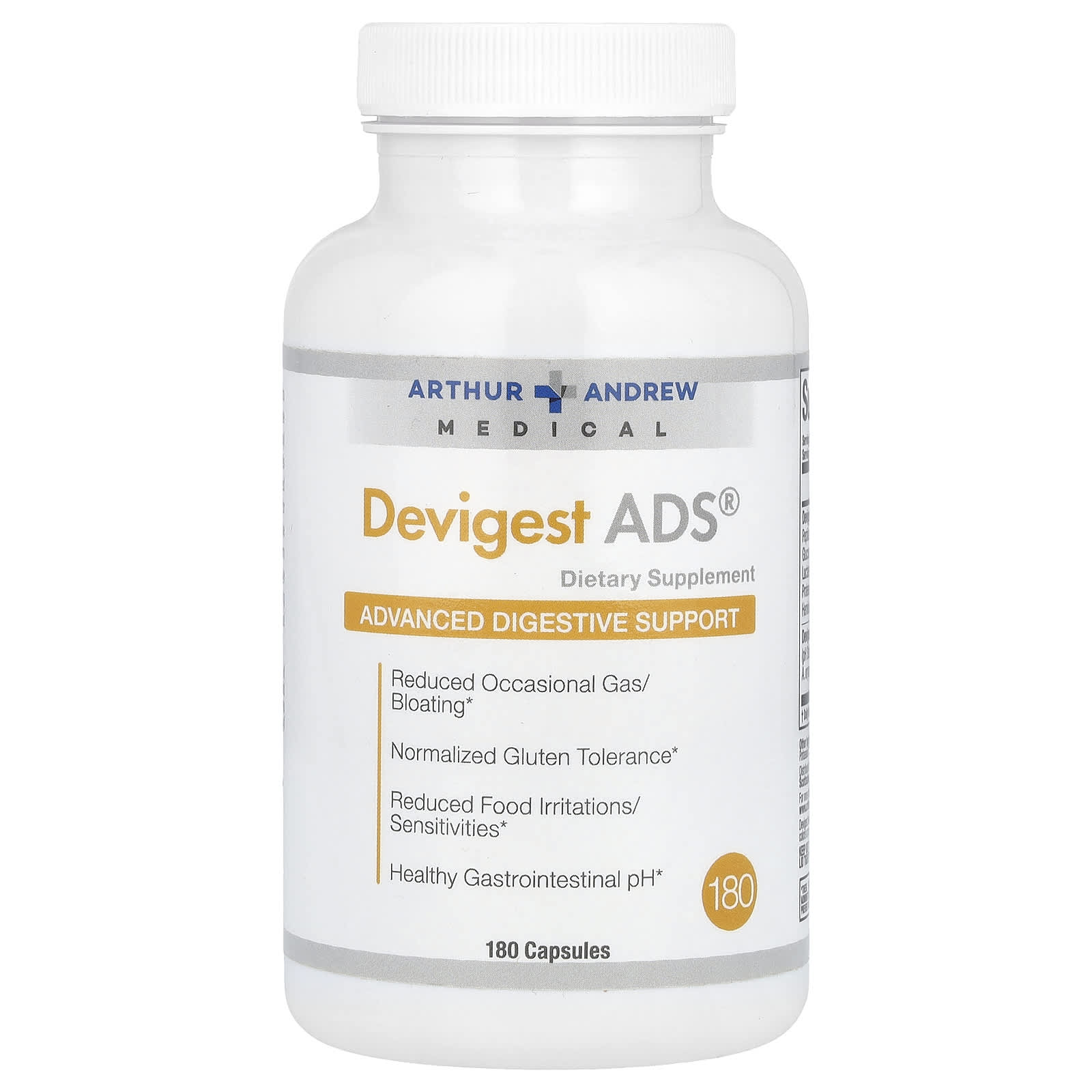 Arthur Andrew Medical Devigest ADS Advanced Digestive Support 180 Capsules - Image 1