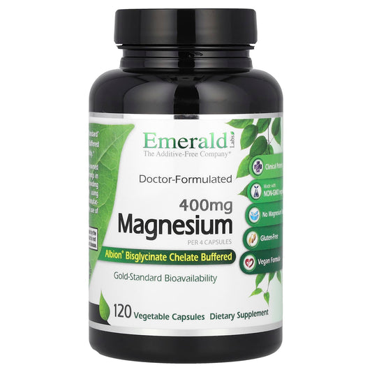 Emerald Laboratories Magnesium 120 Capsules with Albion Bisglycinate Chelate - Image 1