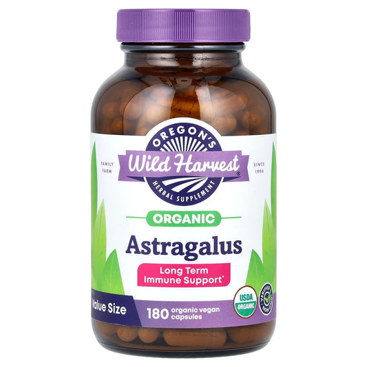 Oregon's Wild Harvest, Organic Astragalus, 180 Organic Vegan Capsules (375 mg per Capsule) - Image 1