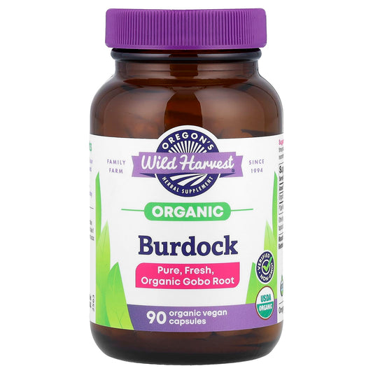 Oregon's Wild Harvest, Organic Burdock, 90 Organic Vegan Capsules (450 mg per Capsule) - Image 1