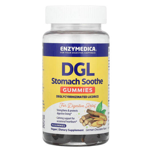 Enzymedica DGL Stomach Soothe Gummies - German Chocolate Flavor - Image 1