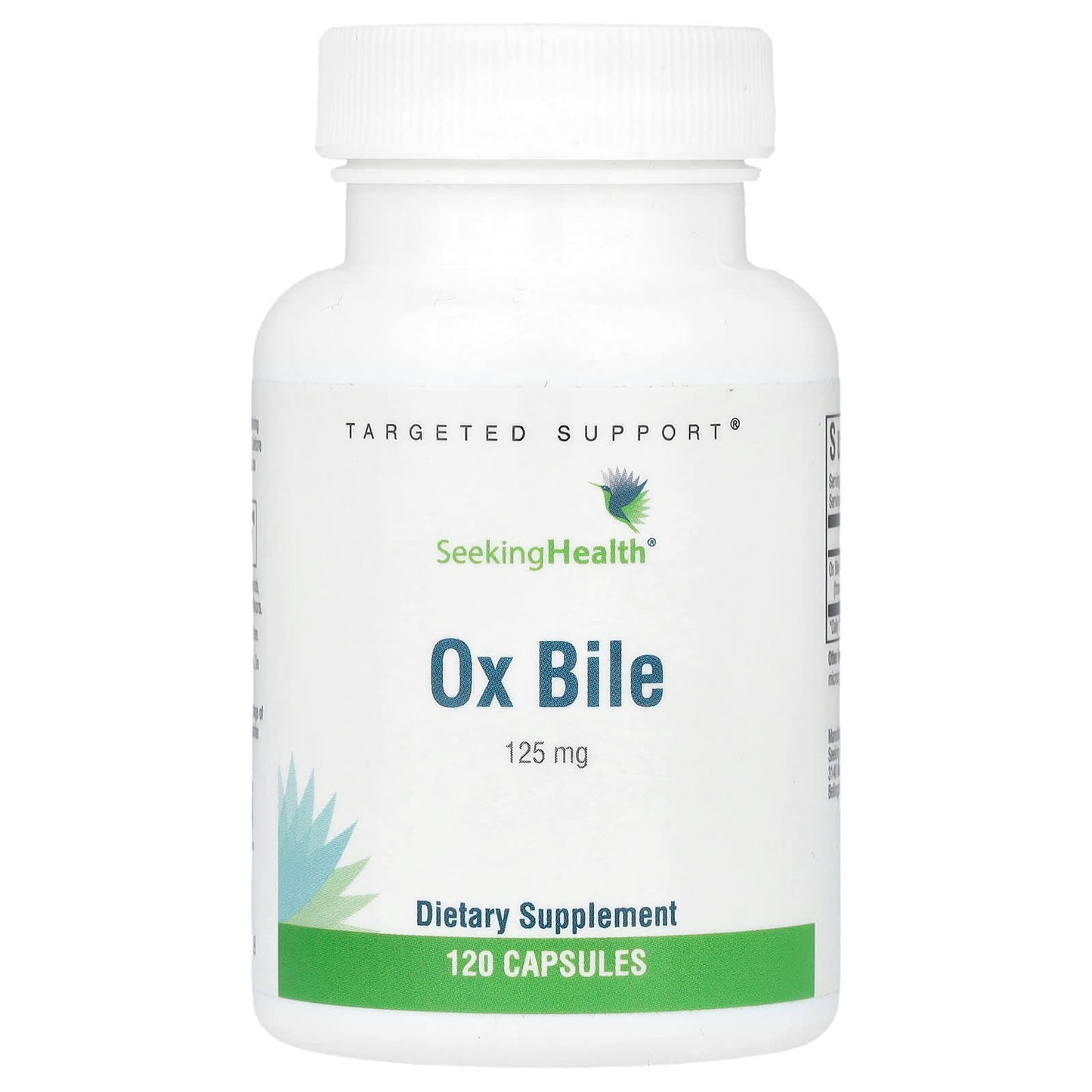 Seeking Health, Ox Bile, 125 mg, 120 Capsules - Image 1