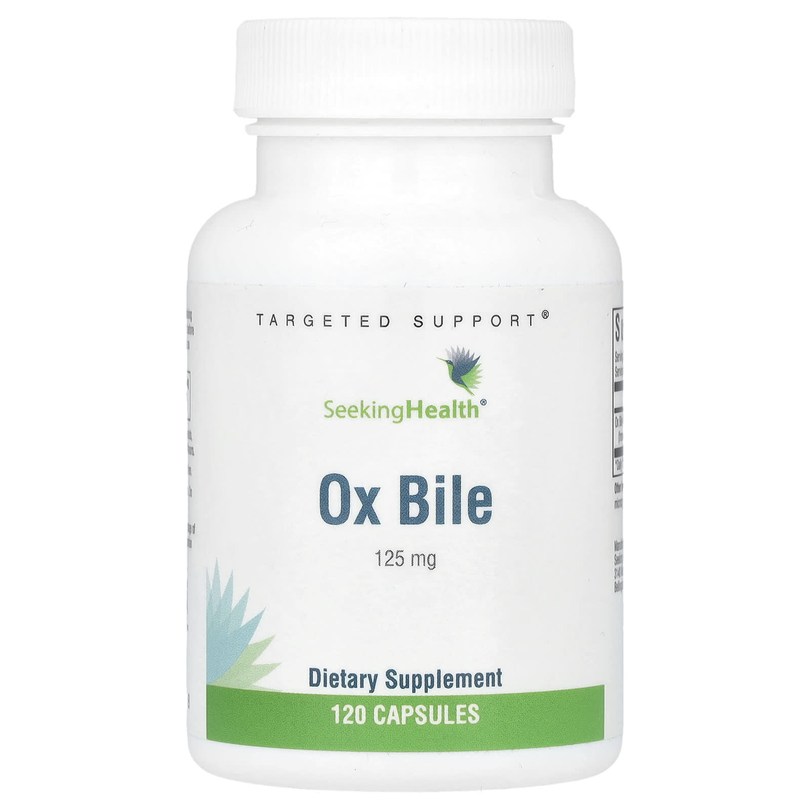 Seeking Health, Ox Bile, 125 mg, 120 Capsules - Image 1