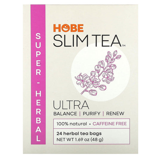 <b>Hobe Labs Ultra Slim Tea</b> | 100% Natural, Caffeine Free, 24 Herbal Tea Bags - Image 1