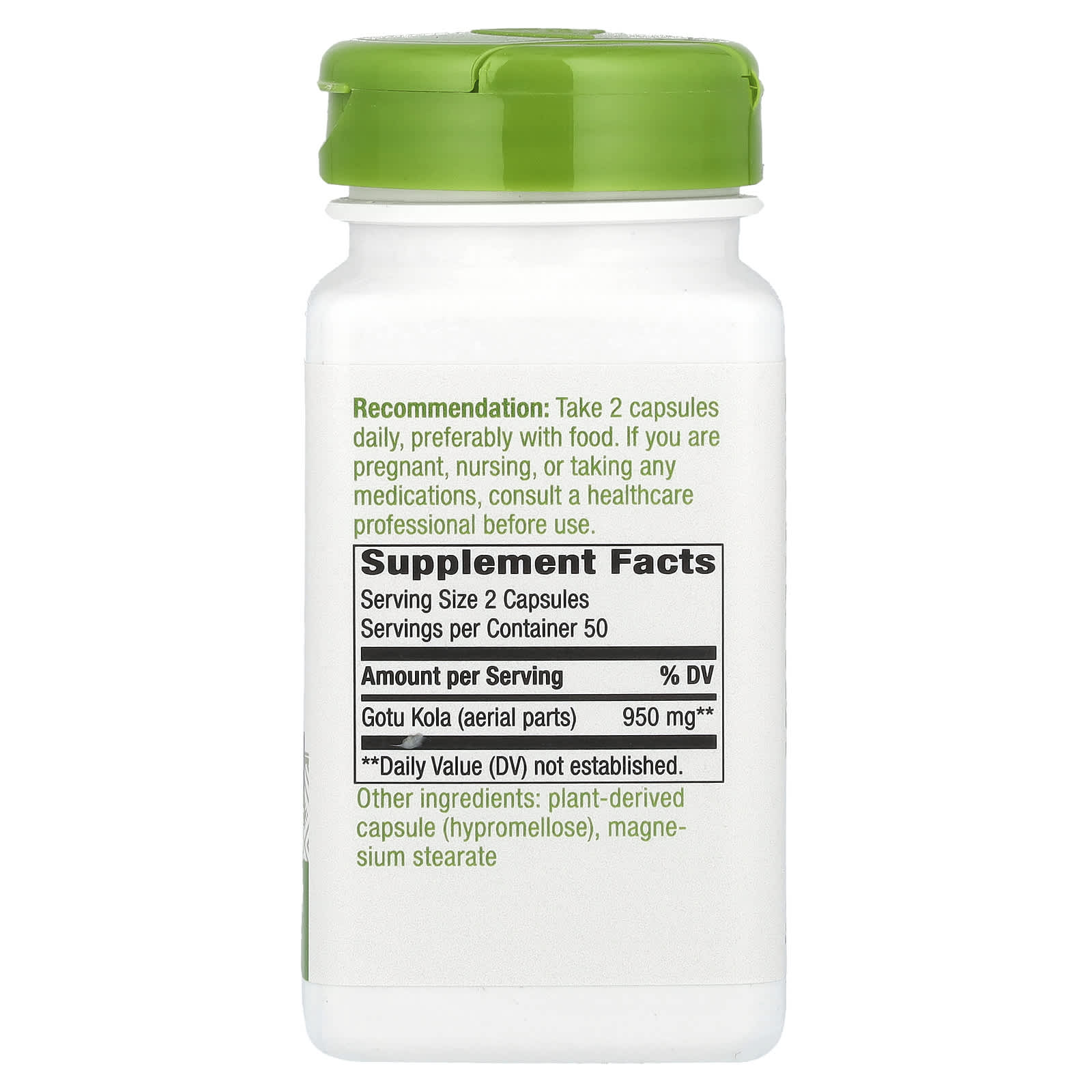 Nature's Way, Gotu Kola Herb, 100 Vegan Capsules (475 mg per Capsule) - Image 2