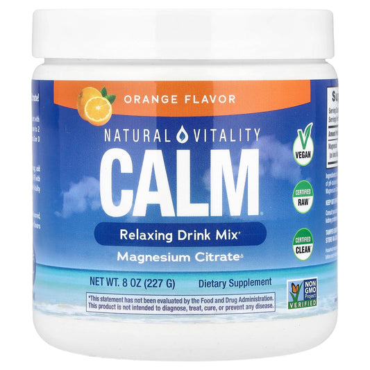 Natural Vitality, CALM®, Relaxing Drink Mix, Orange, 8 oz (227 g) - Image 1