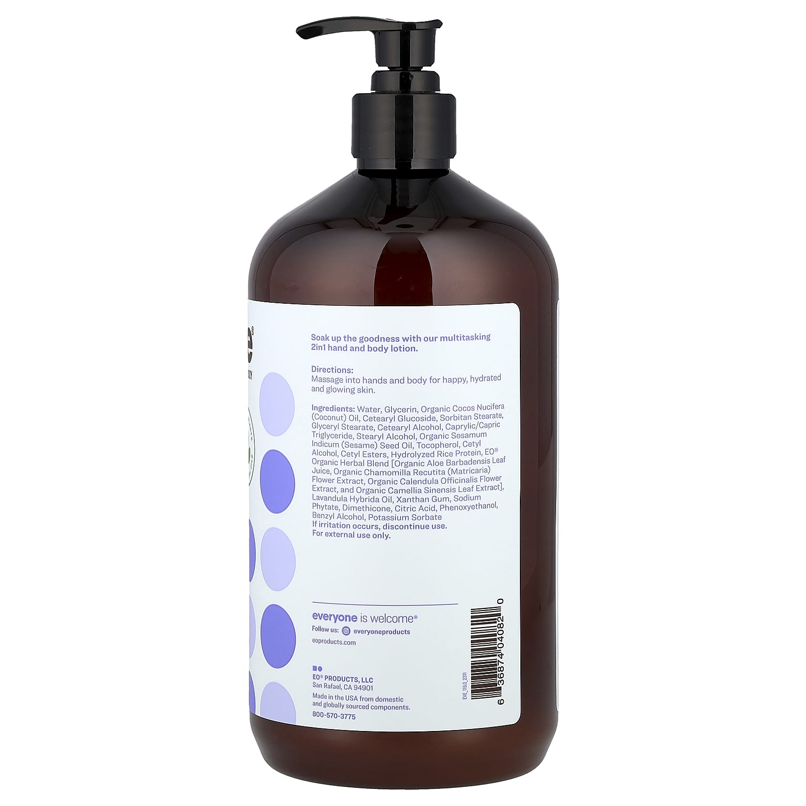 Everyone Lavender + Aloe Hand & Body Lotion, 32 fl oz - Image 2