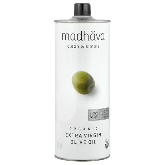 Madhava, Organic Extra Virgin Olive Oil, 33.8 fl oz - Image 1