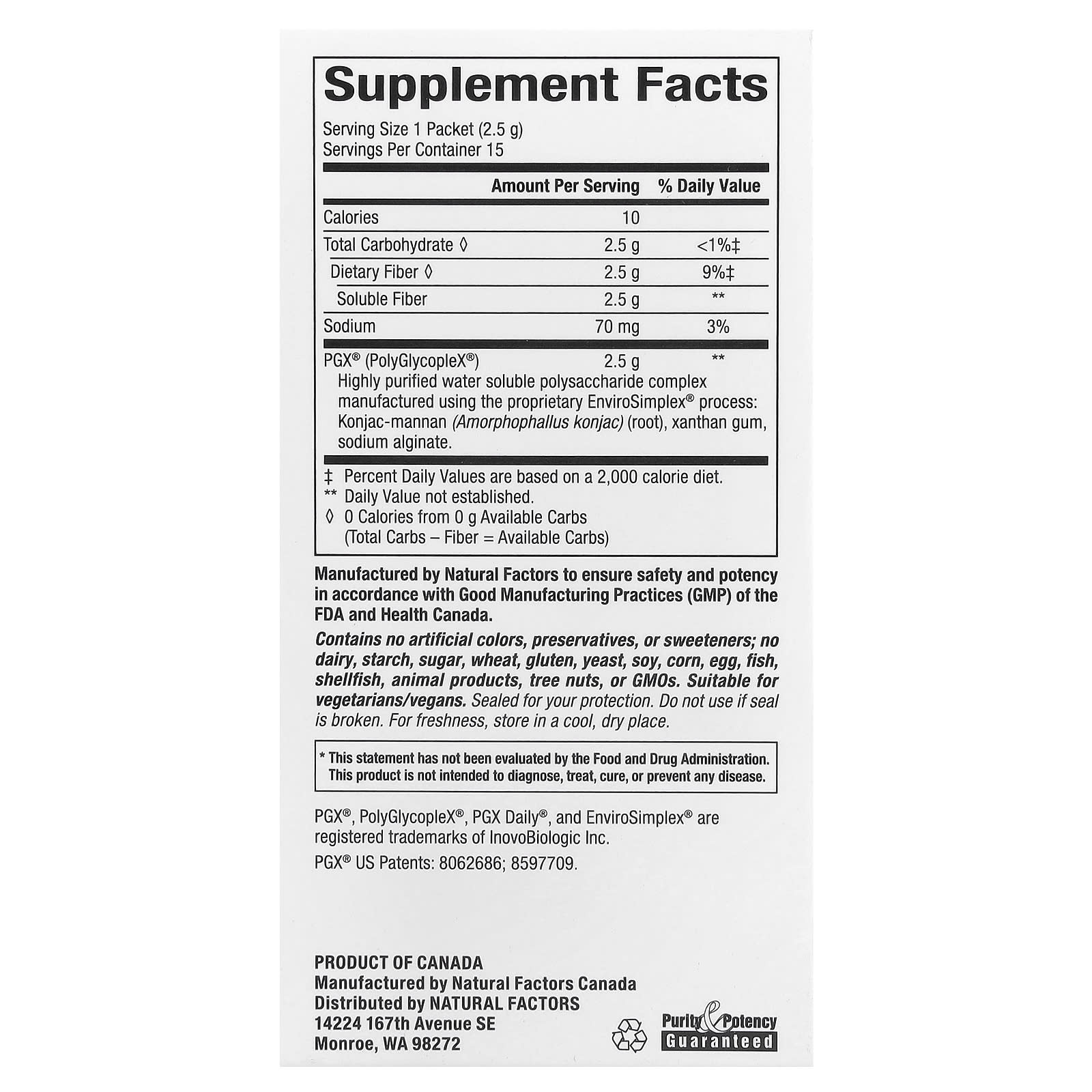Natural Factors, PGX® Daily, Singles, 15 Sticks, 2.5 g Per Stick - Image 2