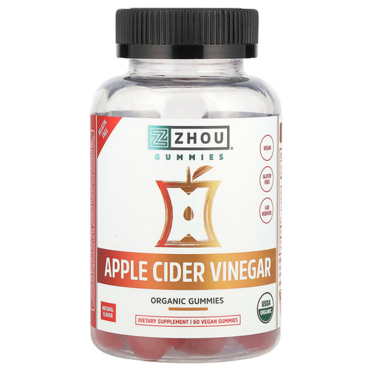 Zhou Nutrition, Organic Apple Cider Vinegar Gummies, 60 Vegan Gummies - Image 1