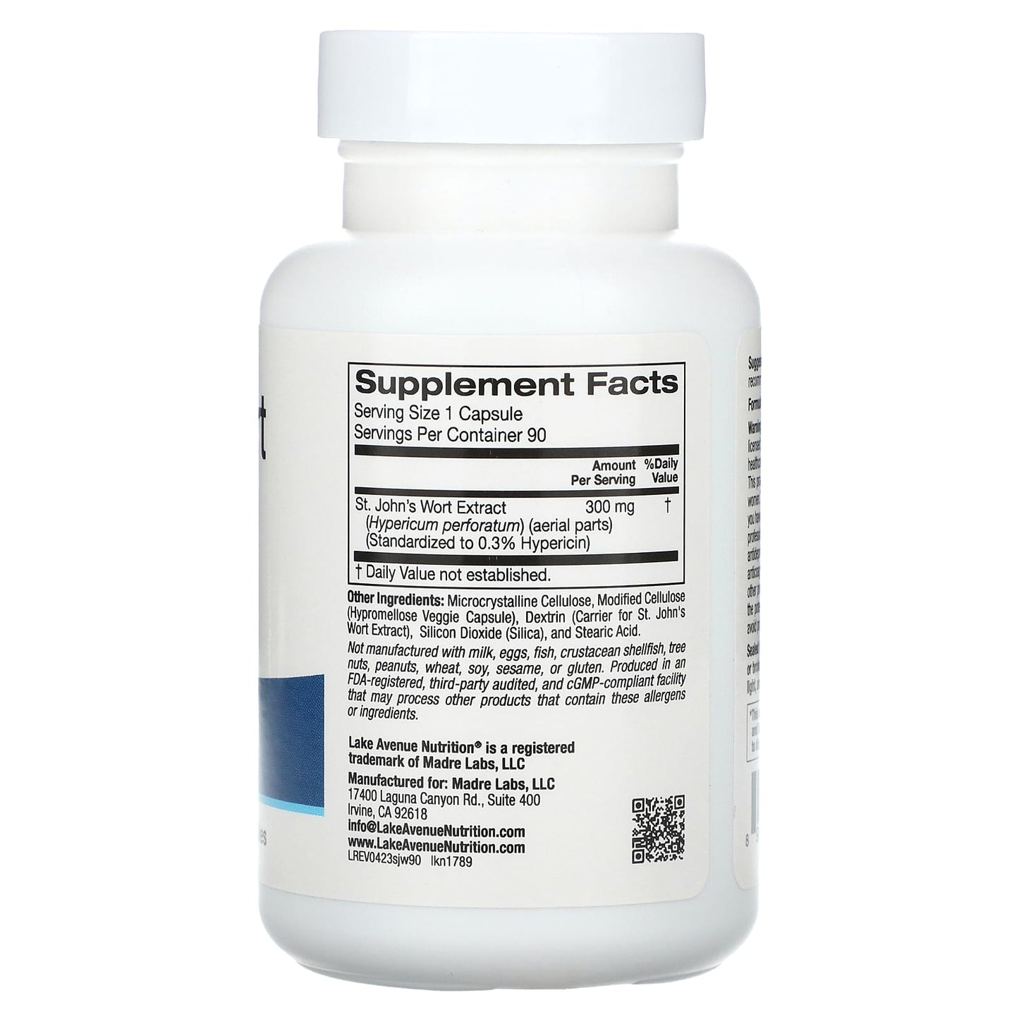 St. John's Wort Extract 300mg 90 Veggie Capsules by Lake Avenue Nutrition - Image 2