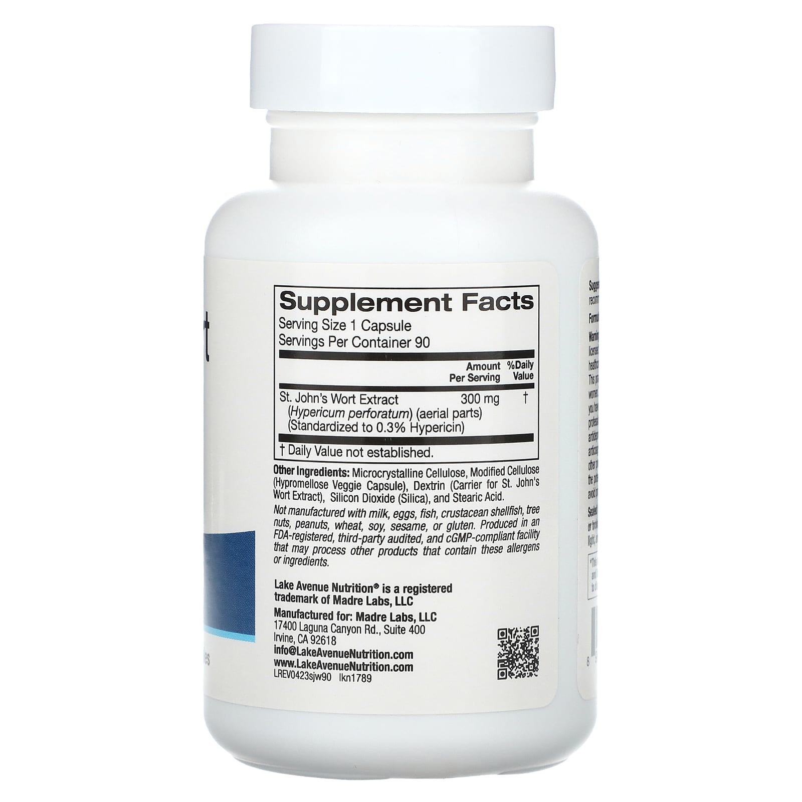 St. John's Wort Extract 300mg 90 Veggie Capsules by Lake Avenue Nutrition - Image 2
