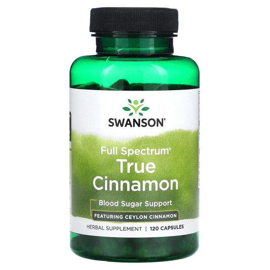 Swanson, Full Spectrum True Cinnamon, 120 Capsules (300 mg per Capsule) - Image 1