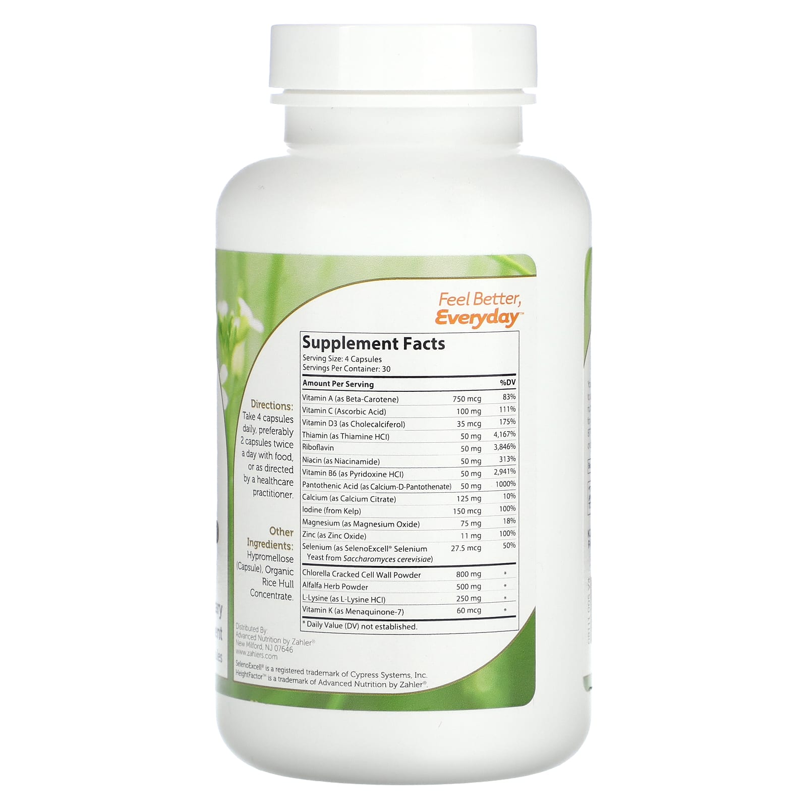 Zahler, HeightFactor, 120 Capsules - Image 2